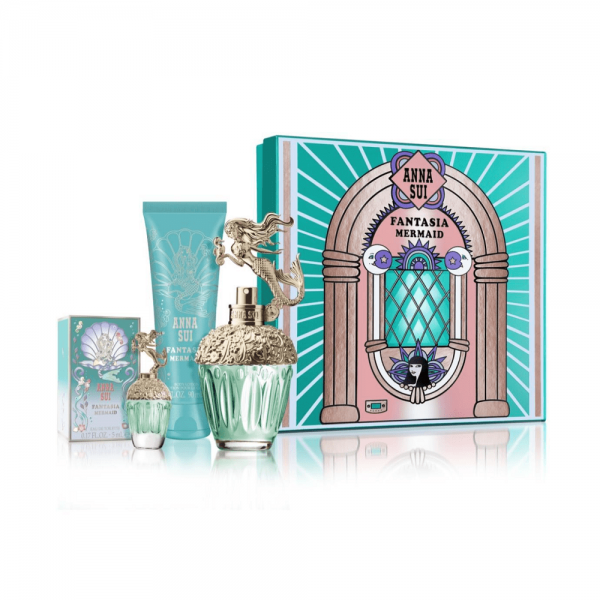 Anna Sui 2019 Gift Set :HOL Fantasia Mermaid EDT (50ml +5ml +Body